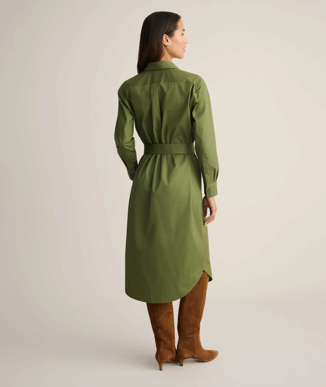 Stretch Cotton Popover Amanda Shirtdress