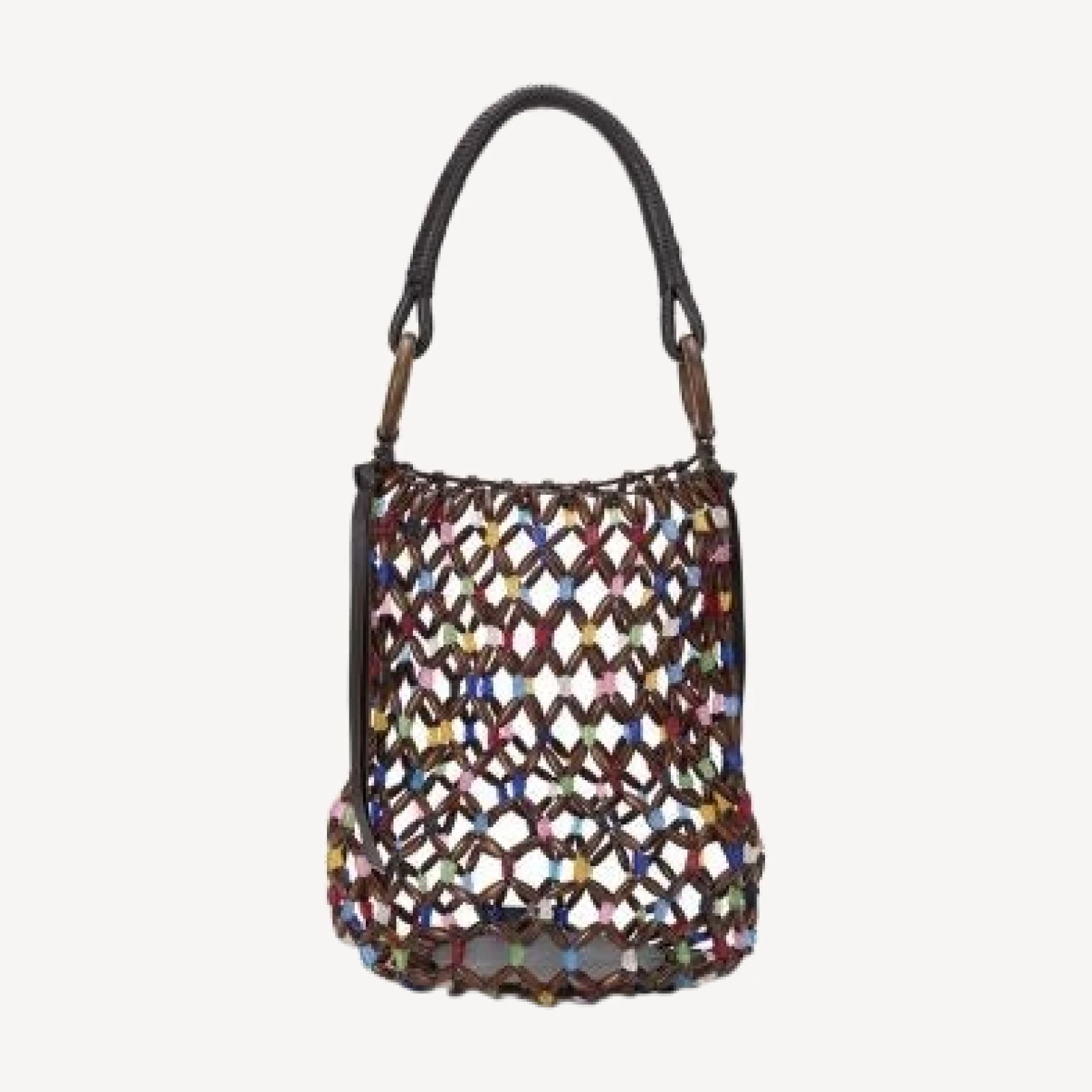 Staud Del Mar Beaded Leather Bucket Bag