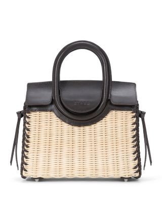 Staud Maude Mini Wicker Carryall Bag