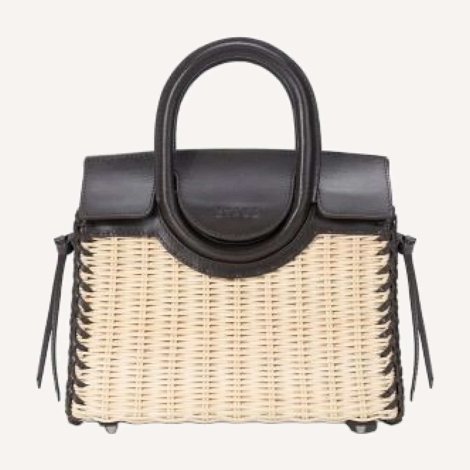 Staud Maude Mini Wicker Carryall Bag