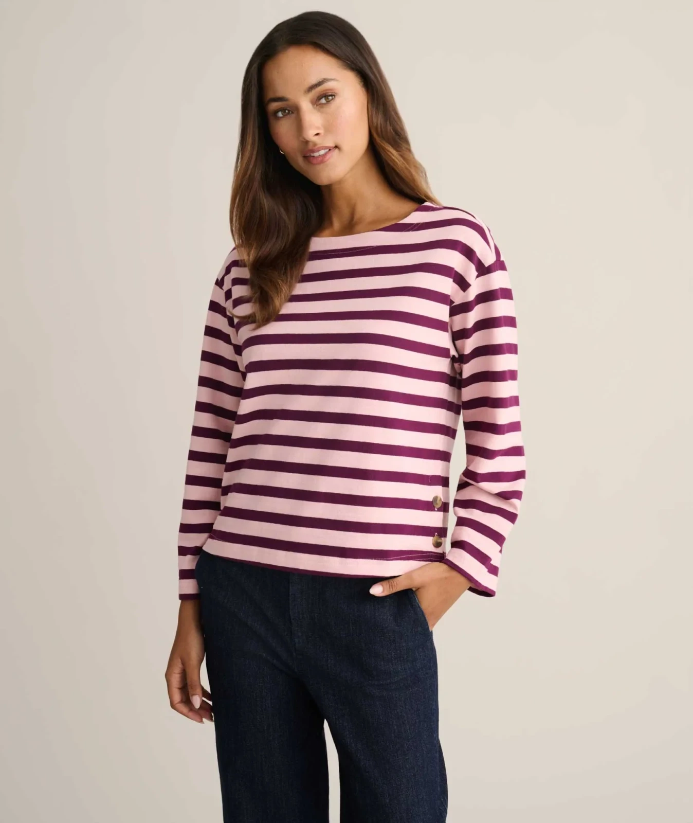 Cotton Jersey Mille Stripe Tee