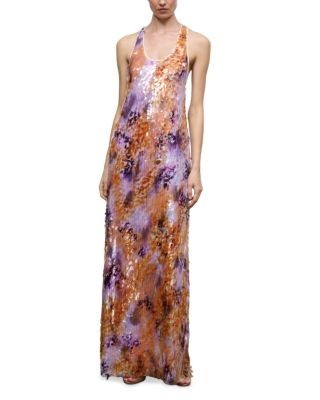 Staud Juanita Embellished Low Racerback Dress