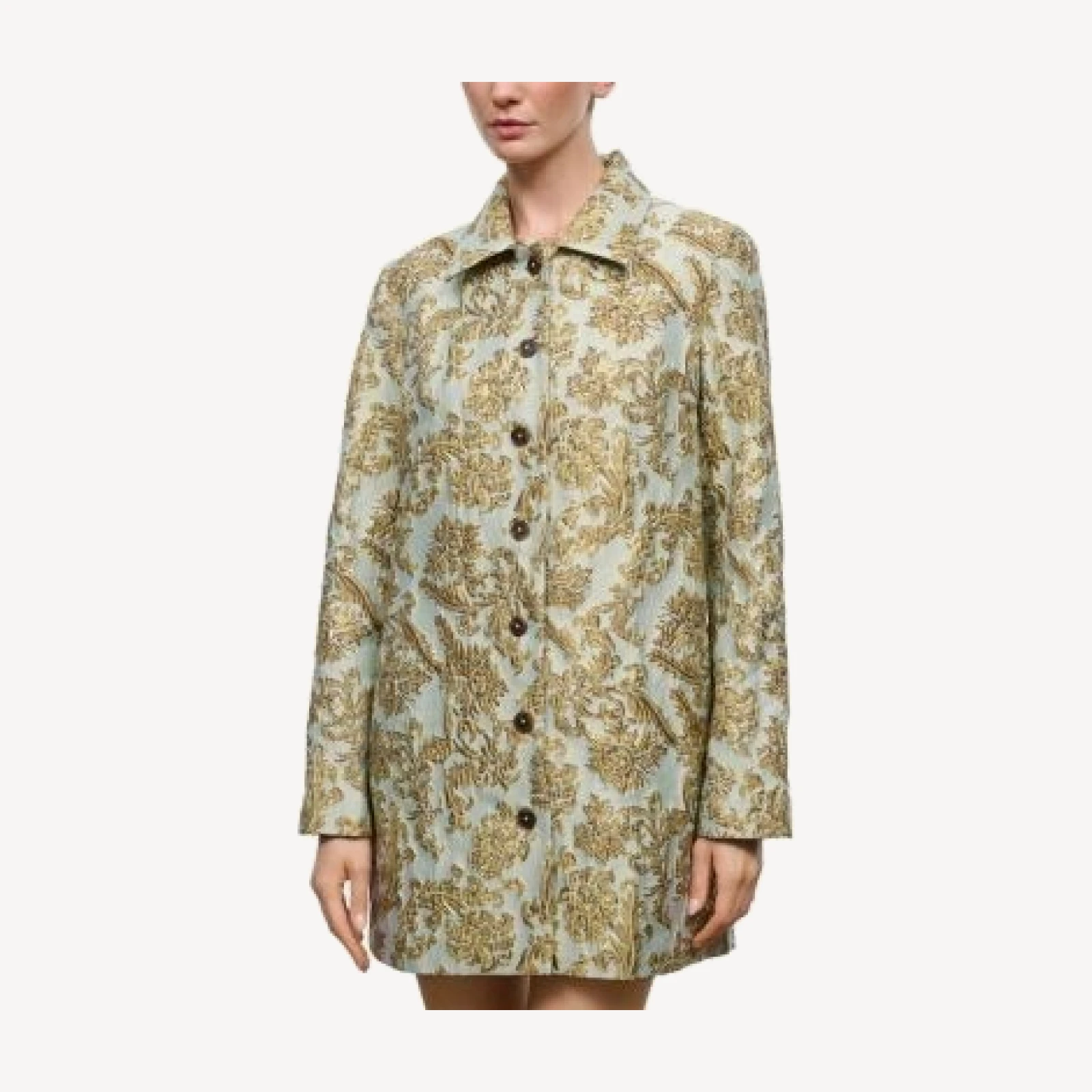 Staud Halton Metallic Printed Jacket