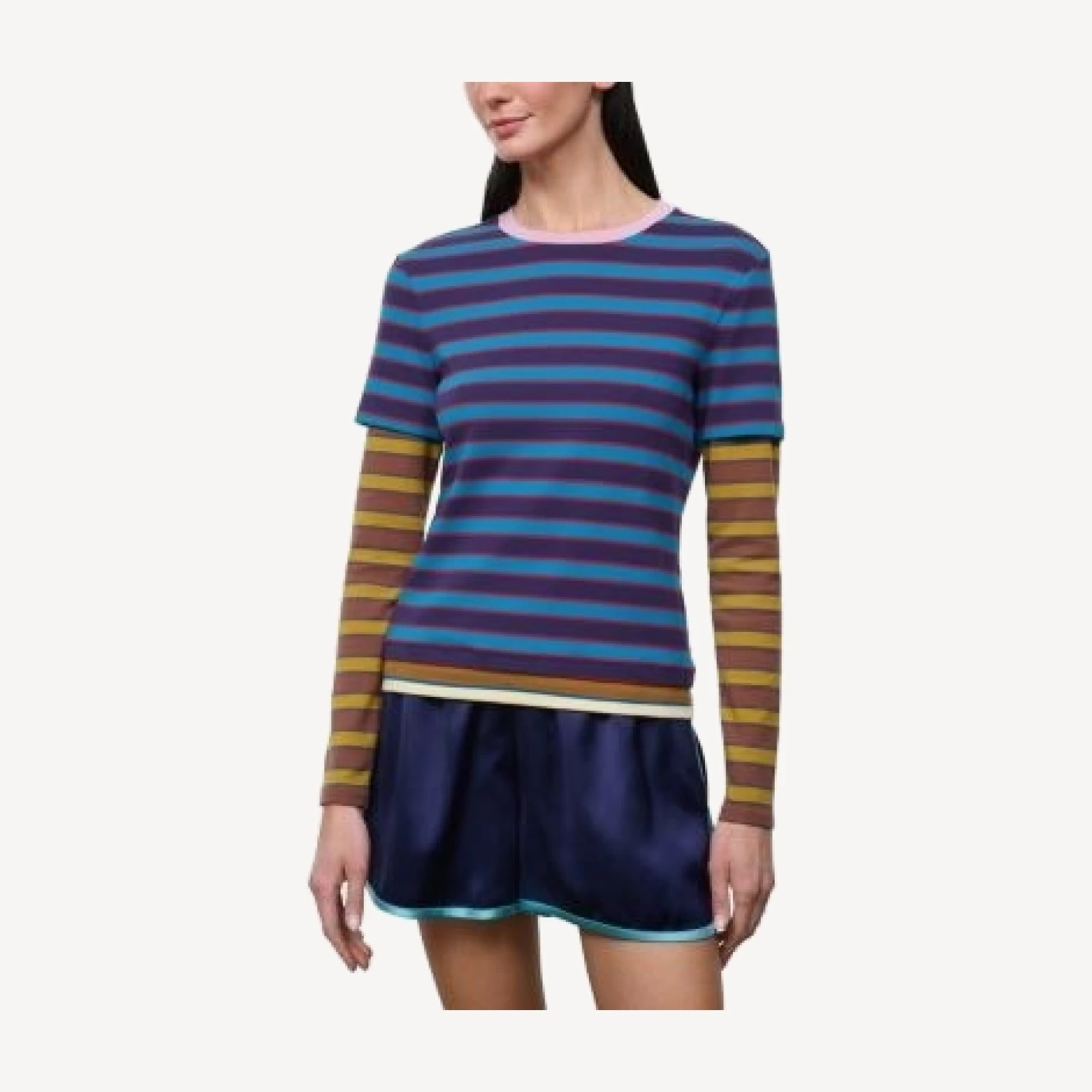 Staud Dillon Layered Look Tee