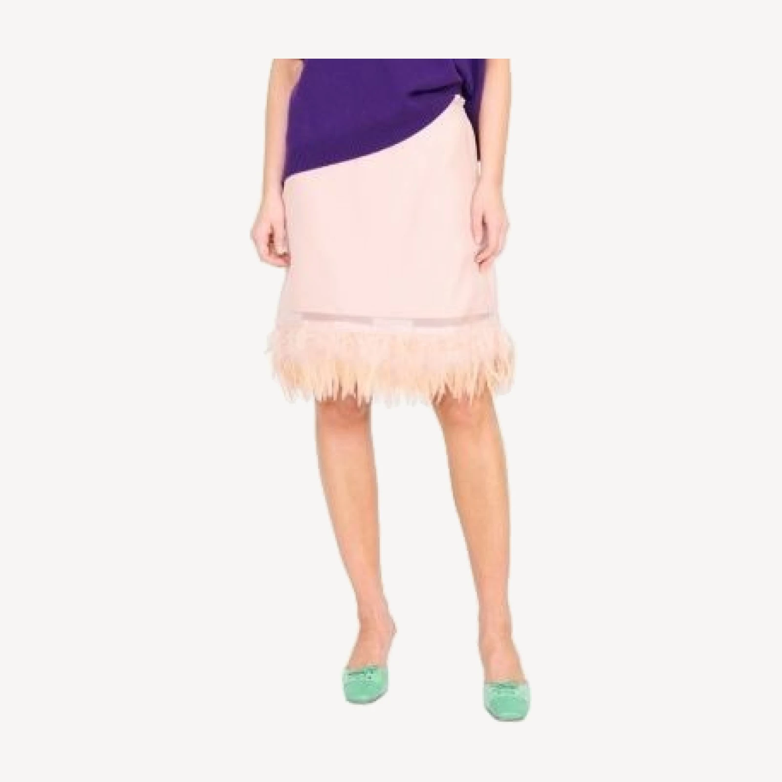 Staud Lara Silk Feather Skirt