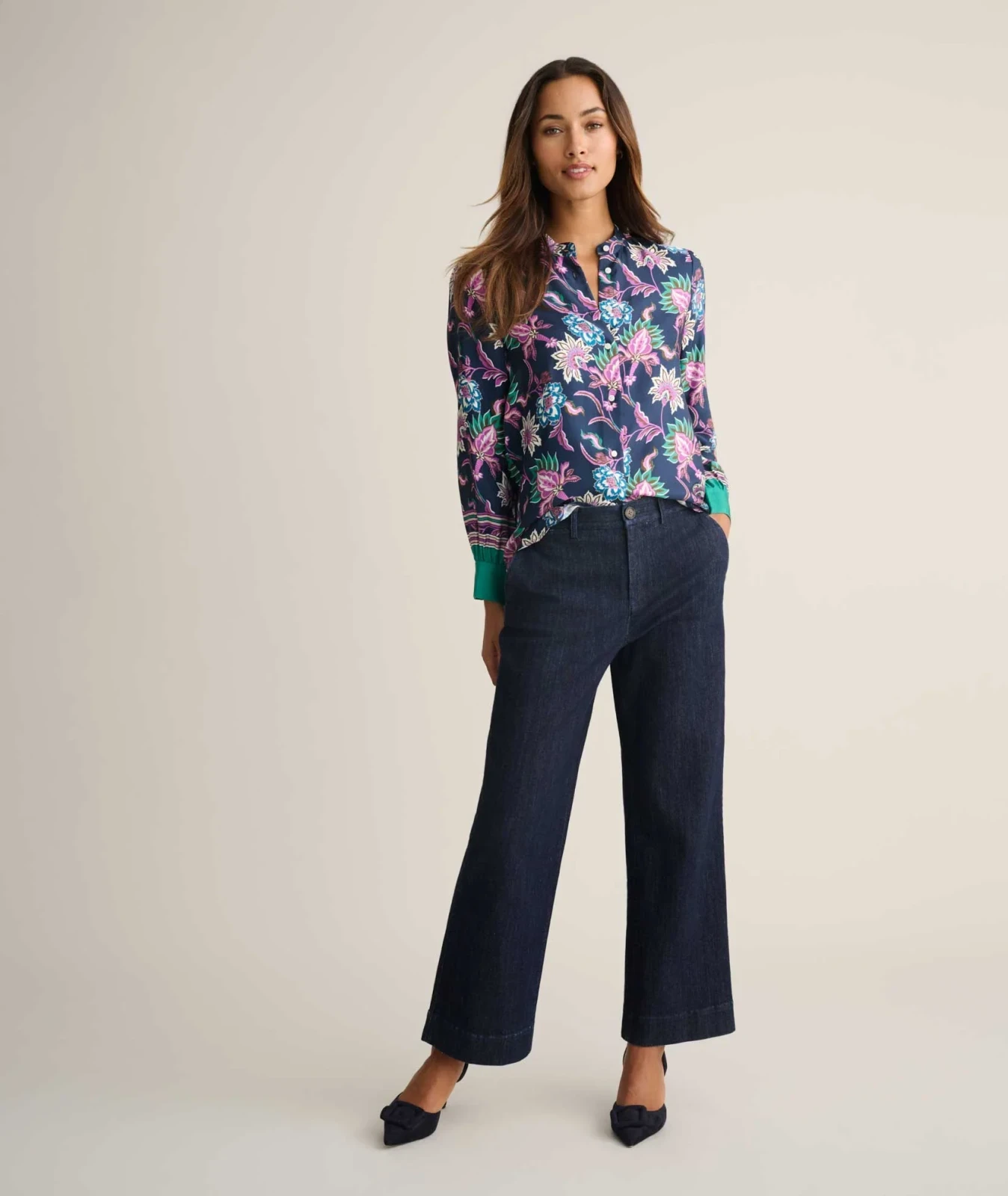 Twill Viscose Paisley Juliet Blouse