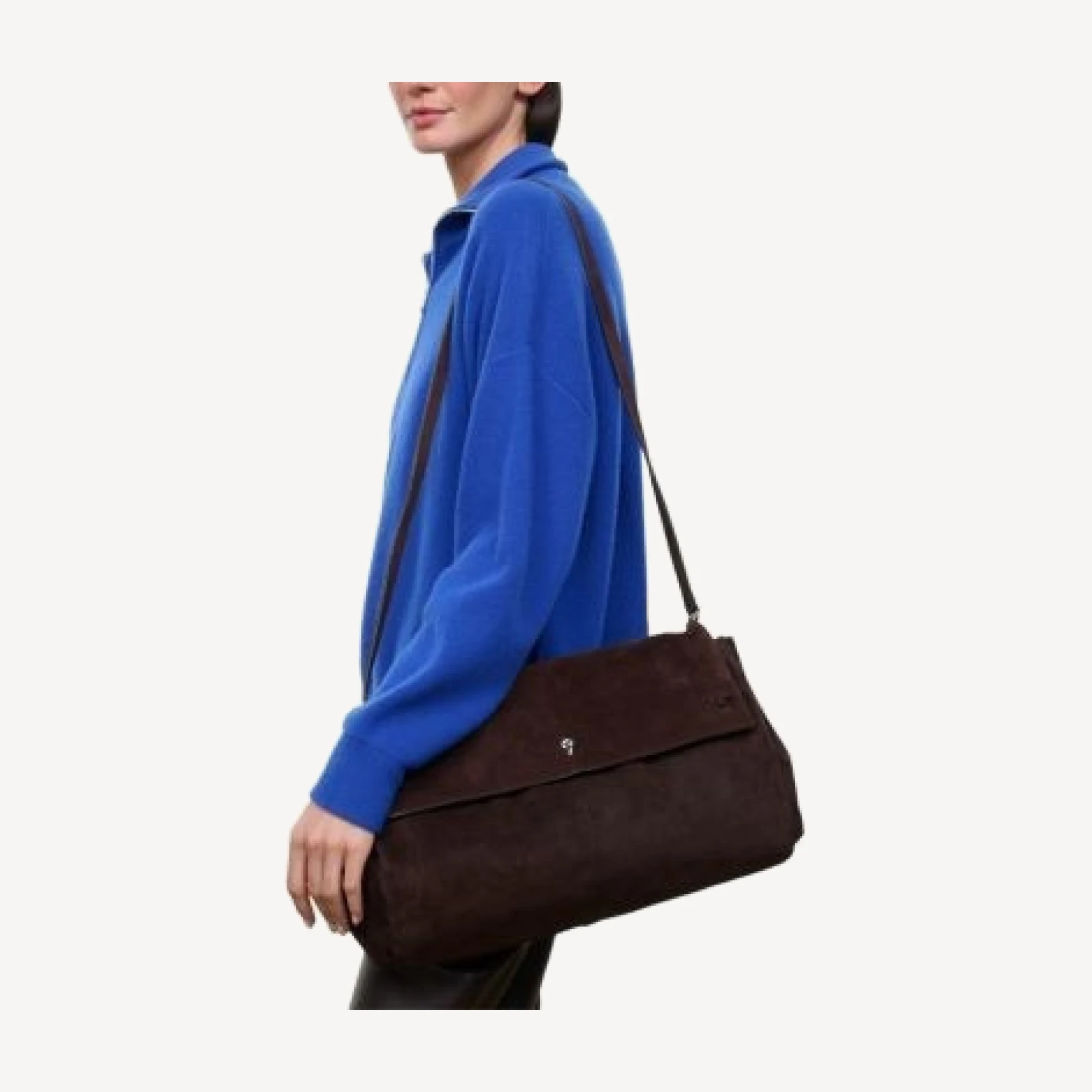 Staud Cy Oversized Suede Shoulder Bag
