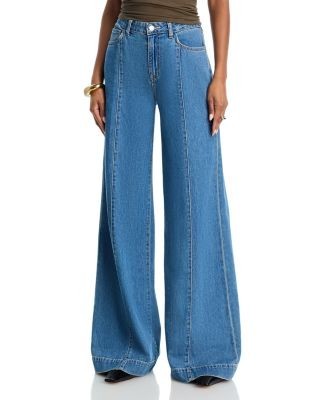 L'Agency Sandy High Rise Wide Leg Jeans in Wilton