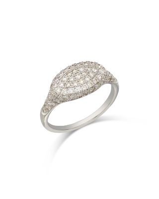 Bloomingdale's Fine Collection Diamond Pave Pinky Ring in 14K White Gold, 0.60 tcw