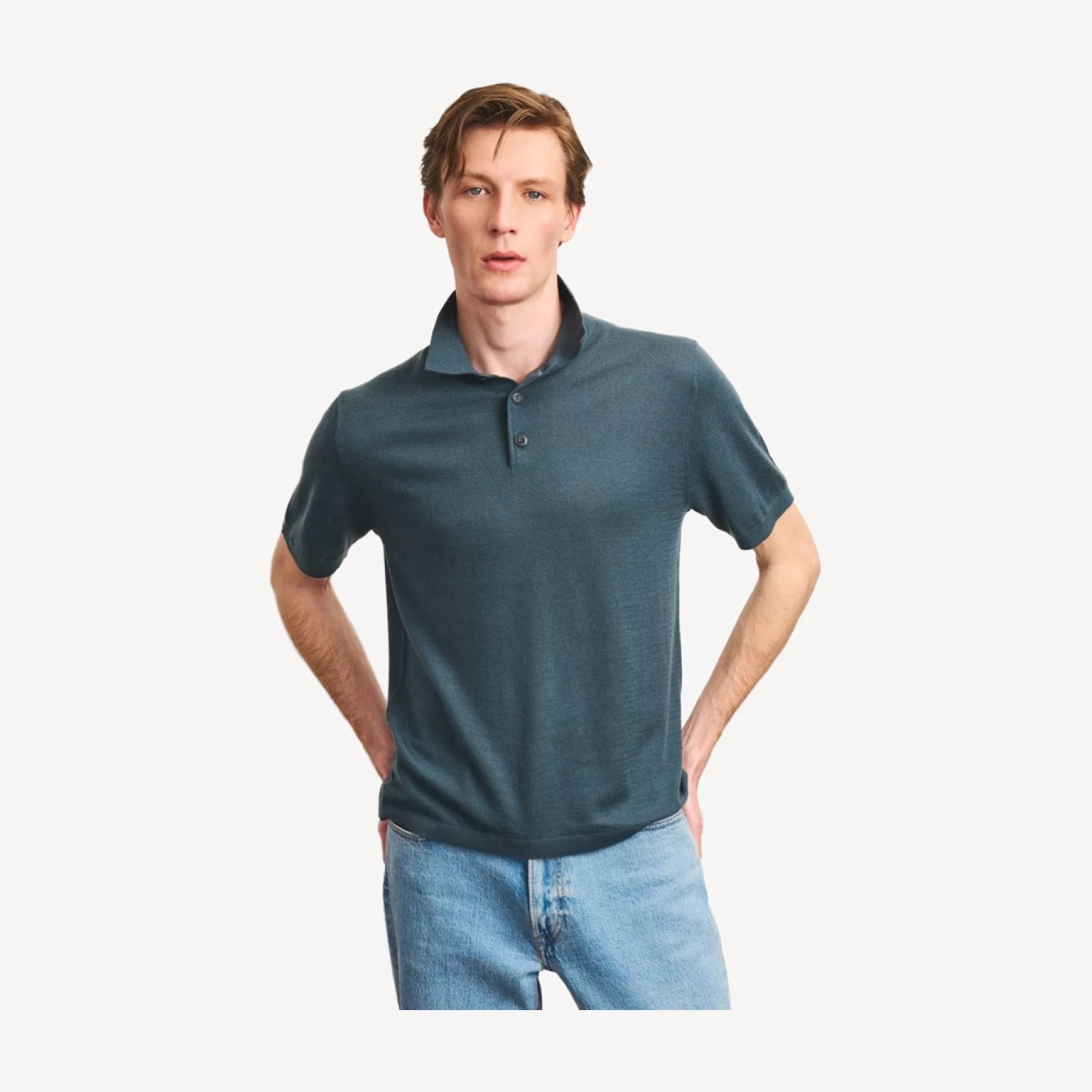 Super Fine Cashmere Short Sleeve Polo