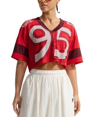 Nike Oversized Cropped Jersey Top