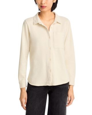 Eileen Fisher Garment Dyed Terry Classic Collar Shirt