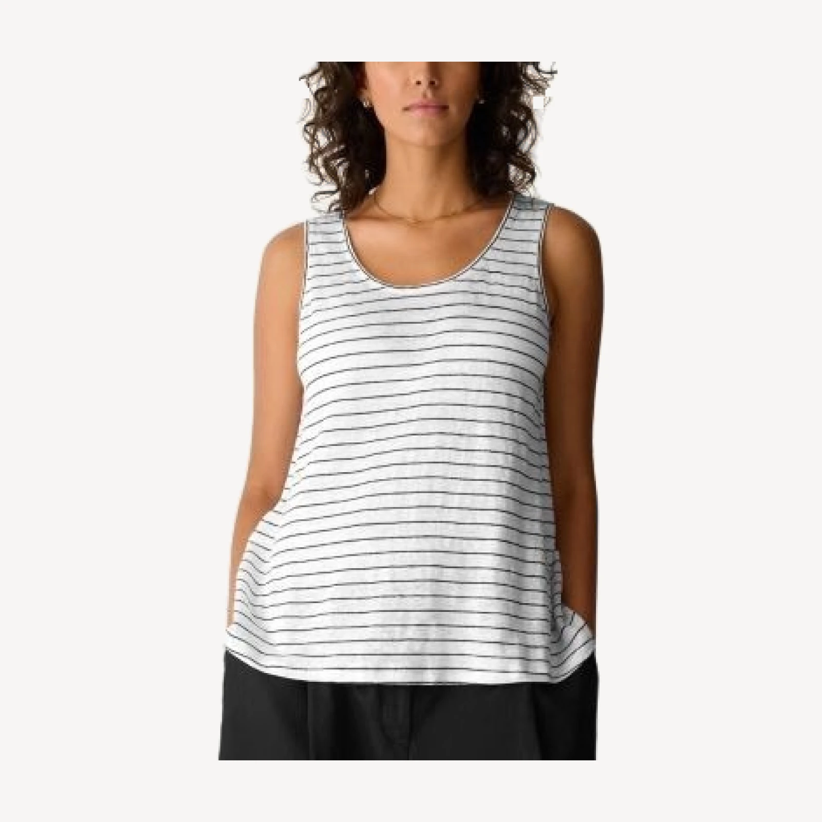 Eileen Fisher Scoop Neck Linen Tank Top