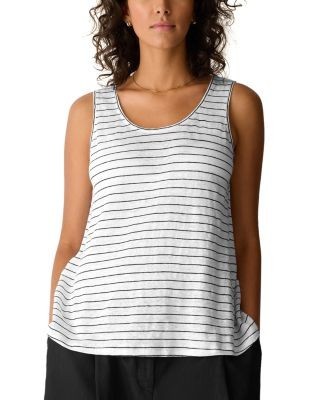 Eileen Fisher Scoop Neck Linen Tank Top