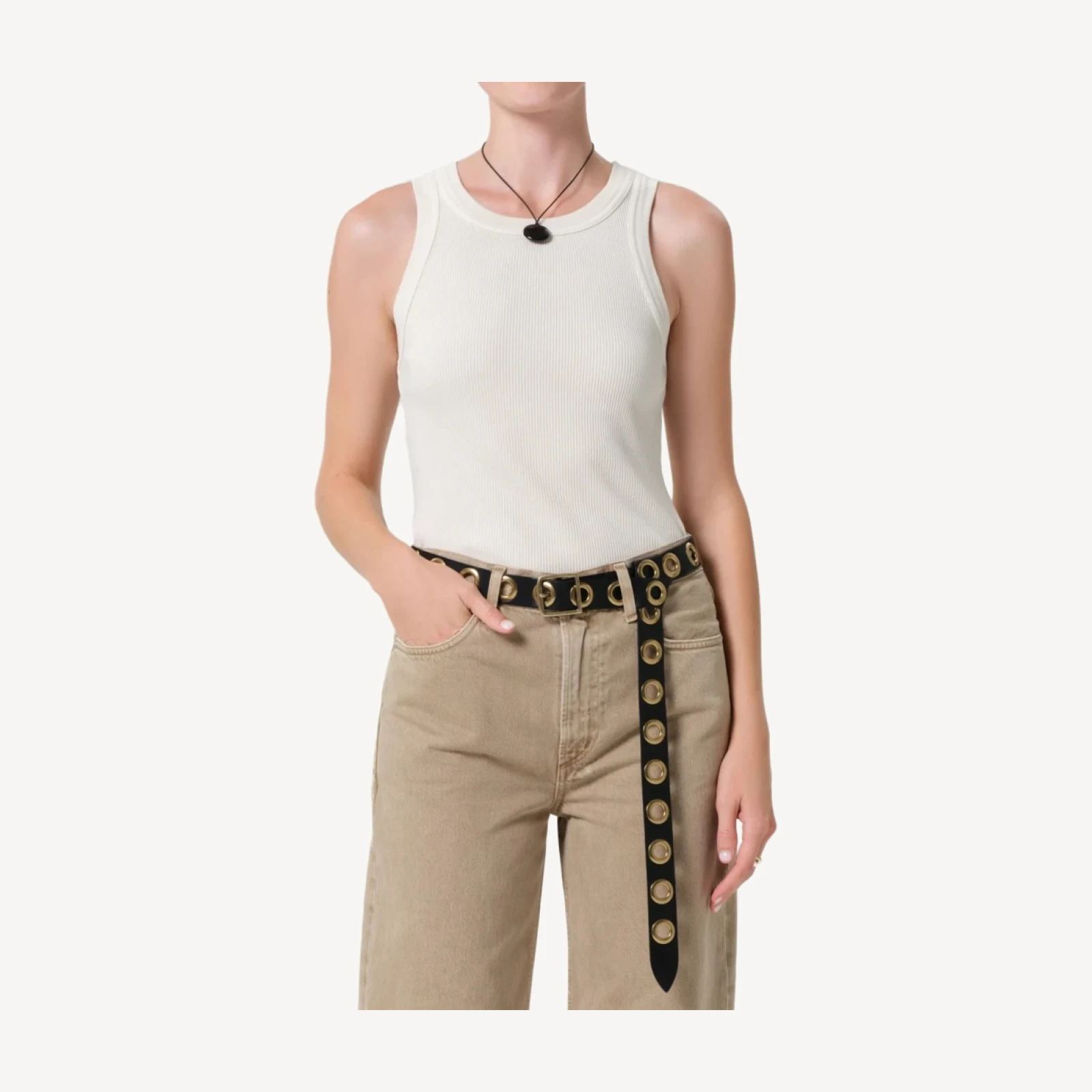 Isabel Rib Tank in Dune