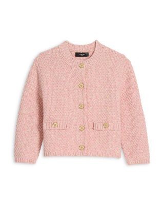 Aqua Girls' Crewneck Sweater Cardigan, Big Kid - Exclusive