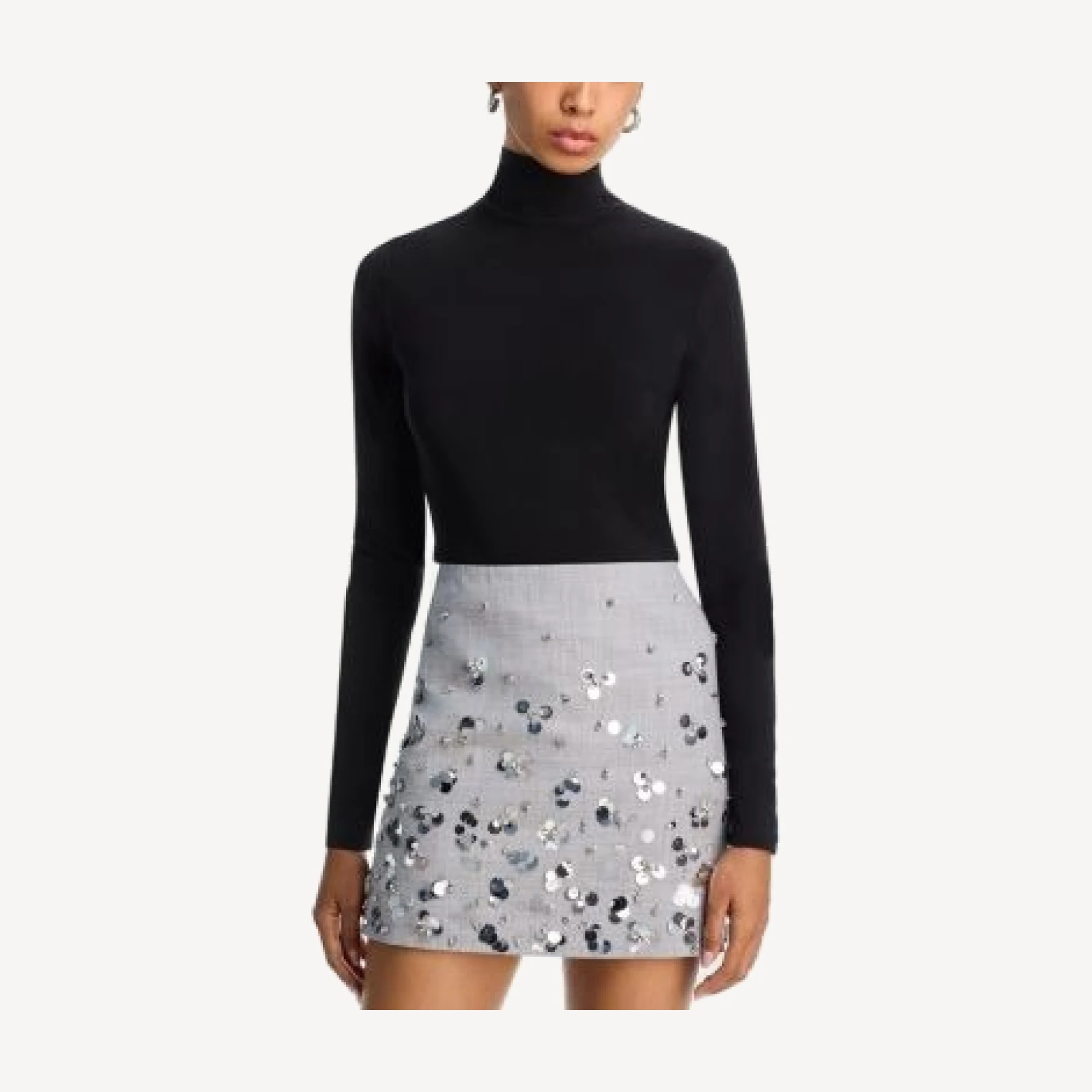 Aqua Turtleneck Jersey Top - Exclusive