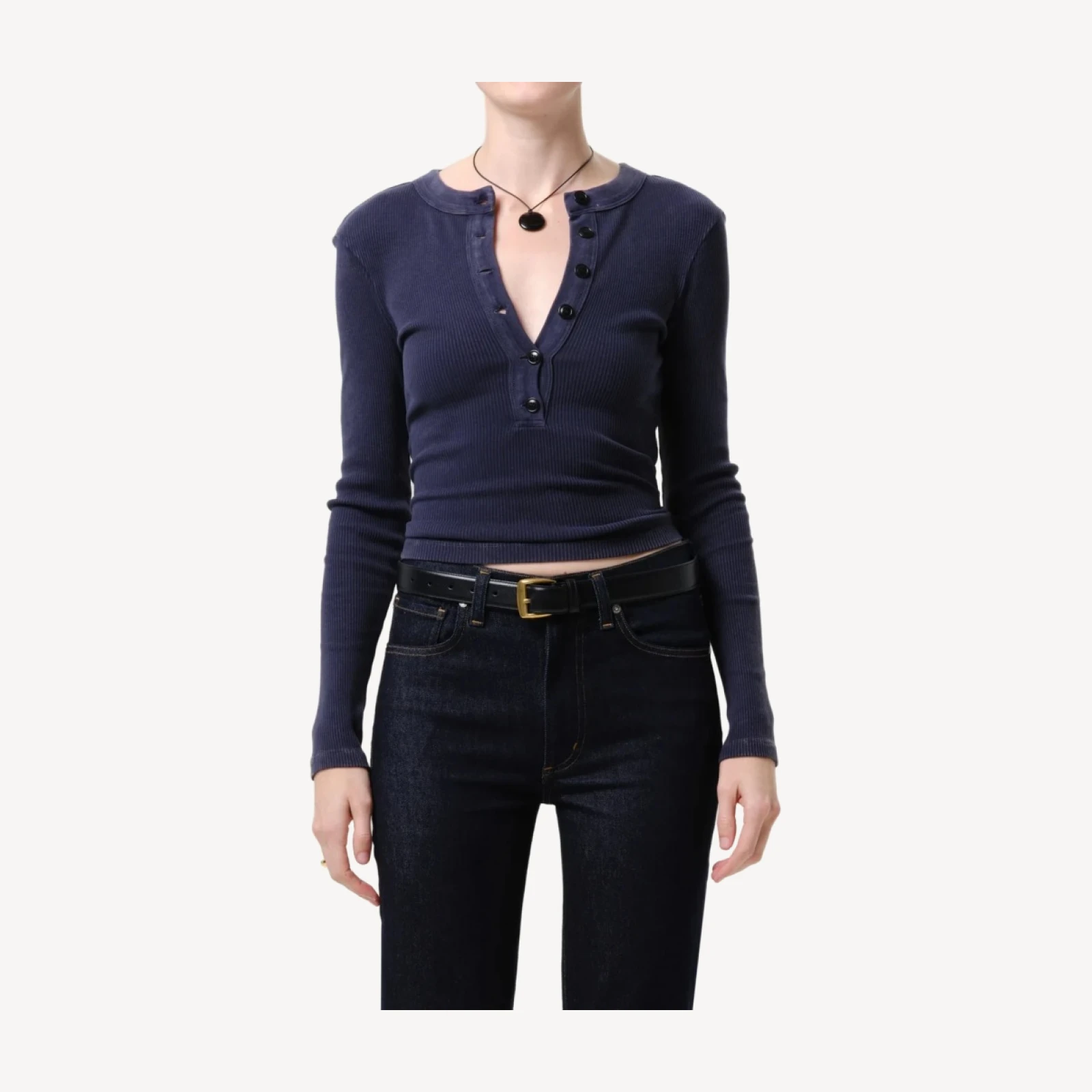 Varra Henley in Mineral Navy