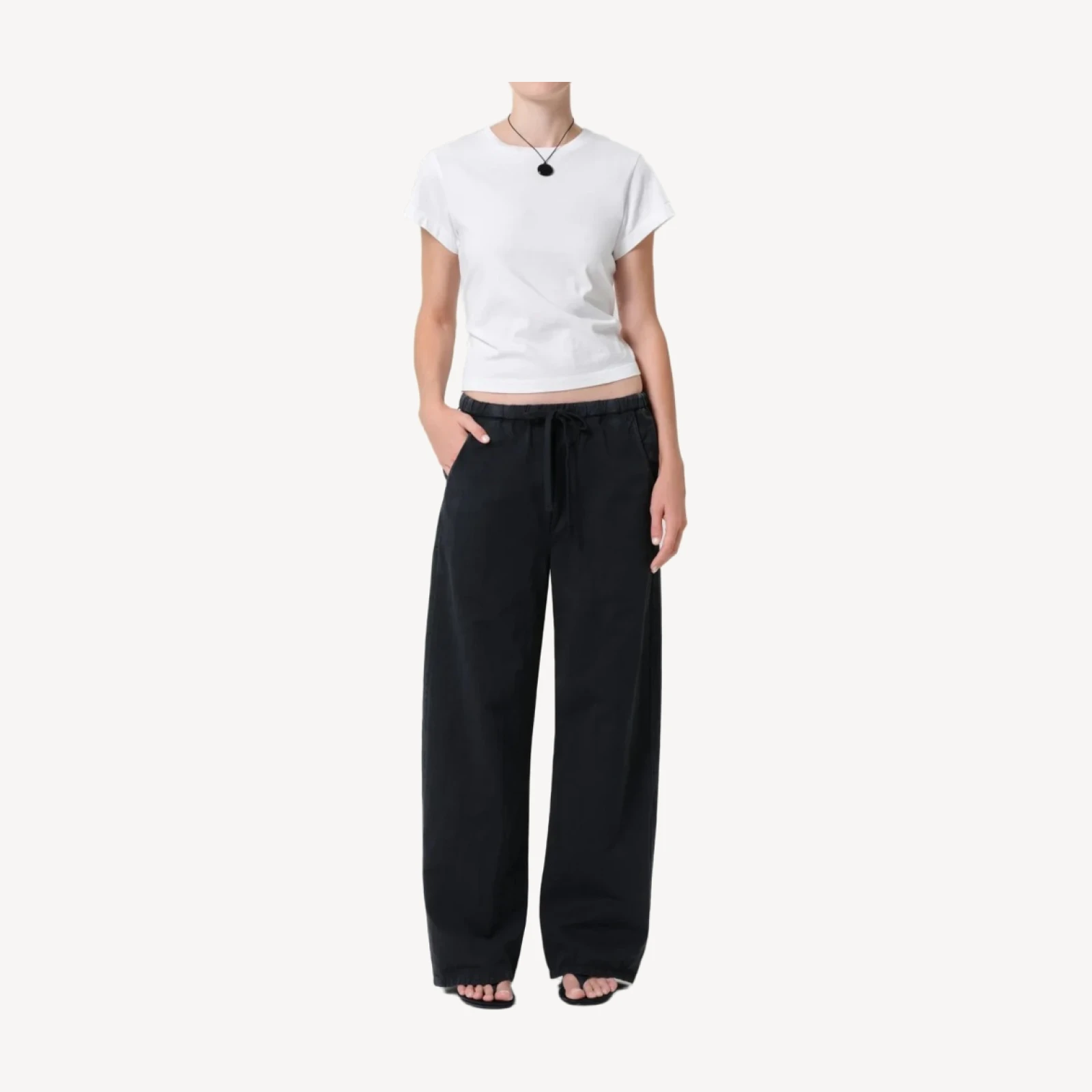 Aurora Italian Fine Twill Pull On in Washed Black