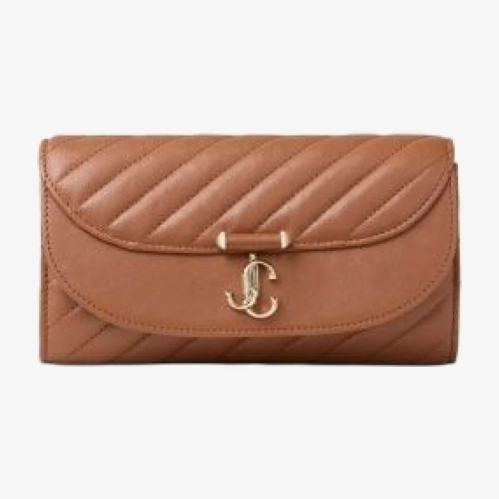 Jimmy Choo Avenue Curve Quilted Leather Clutch