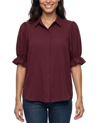Liverpool Los Angeles Elbow Puff Sleeve Top