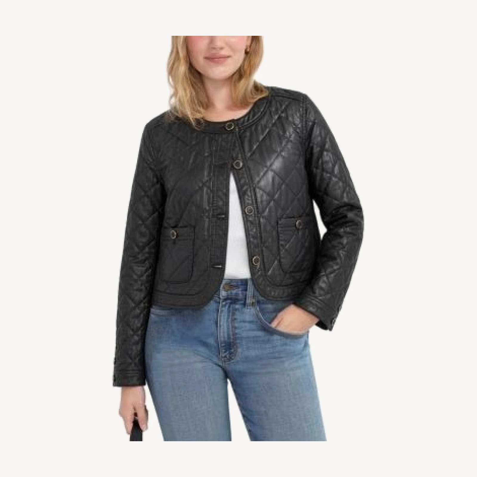 Liverpool Los Angeles Quilted Collarless Jacket