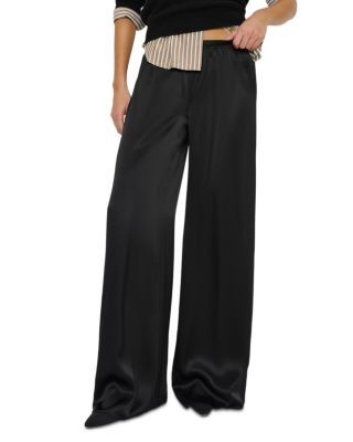 Reformation Celine Low Rise Silk Wide Leg Pants