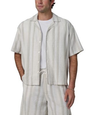 Joe's Jeans Cotton Linen Cabana Dobby Stripe Shirt