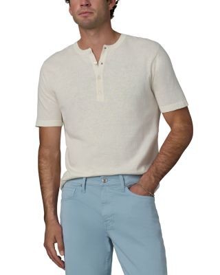 Joe's Jeans Short Sleeve Linen & Cotton Henley