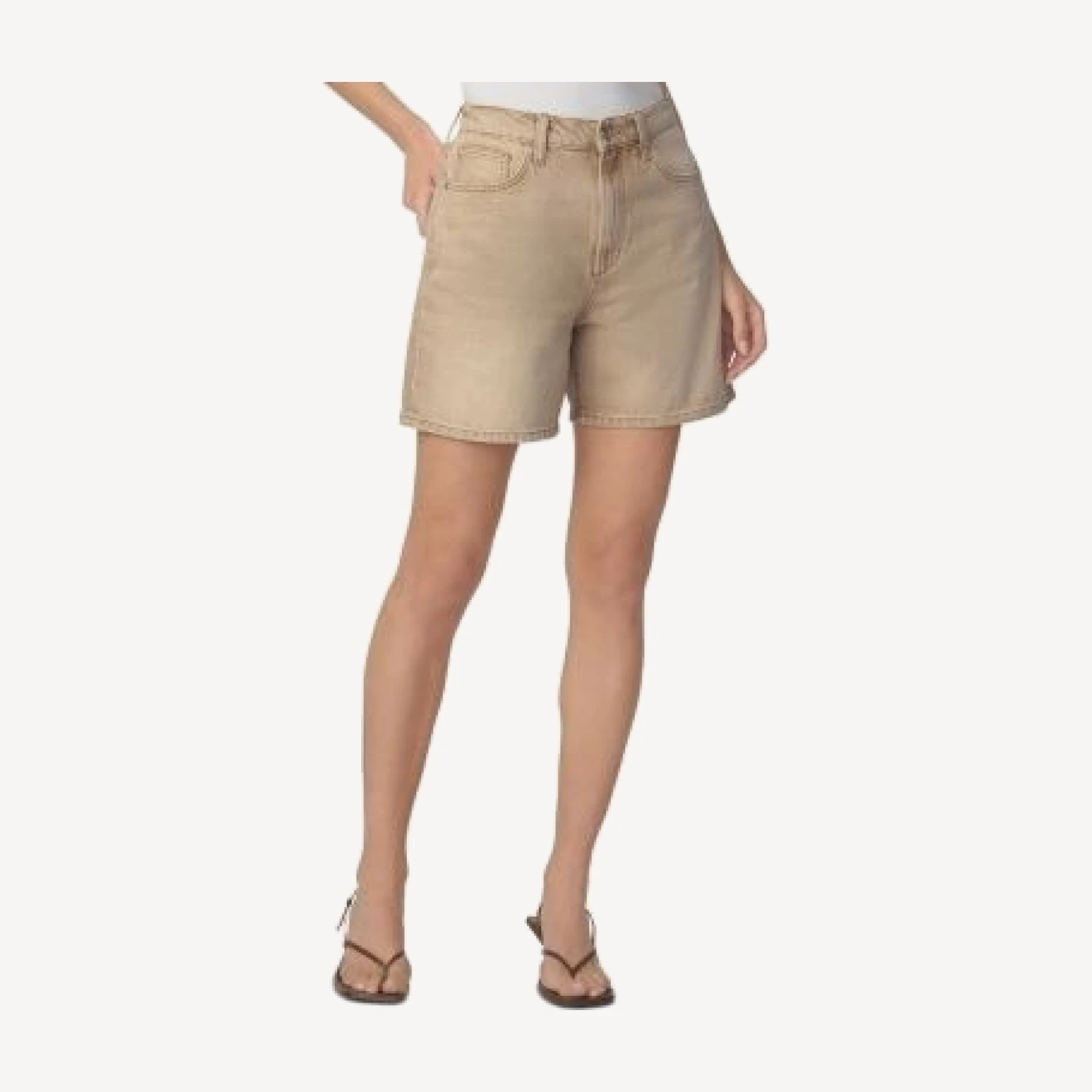 Joe's Jeans The Harlowe High Rise Jean Shorts in Washed Tan