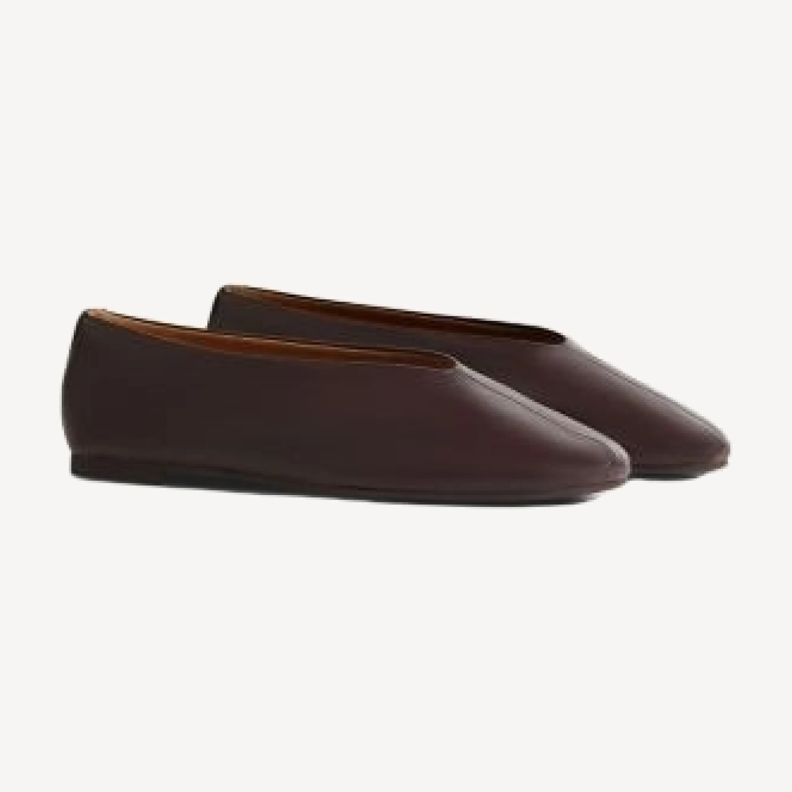 Reformation Women's Blaine Leather High Vamp Ballet Flats