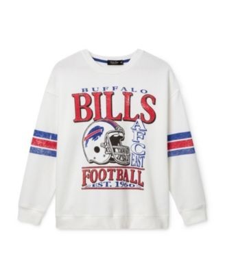 Junk Food Clothing Women's Nfl Buffalo Bills Oversized Striped Fleece