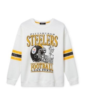 Junk Food Clothing Women's Nfl Pittsburgh Steelers Oversized Striped Fleece