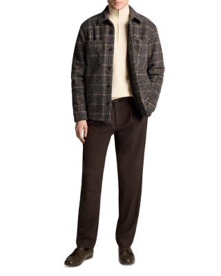 Vince Coastal Combo Sherpa Lined Check Shirt Jacket