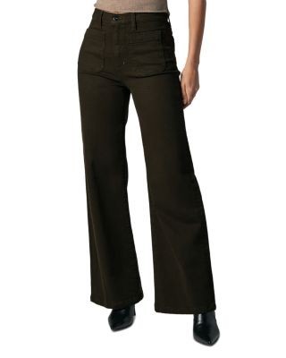 Joe's Jeans The Mia Patch Pocket High Rise Wide Leg Jeans in Olive