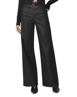 Joe's Jeans The Foiled Mia Wide Leg Jeans in Black Foil