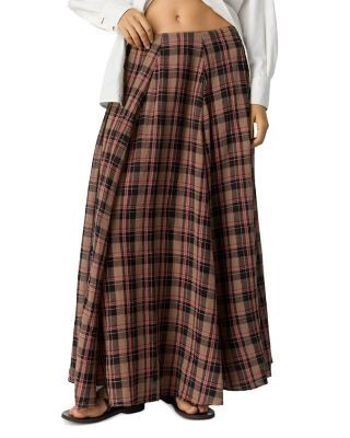 Free People Ives Cotton Printed Maxi Skirt
