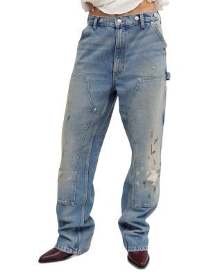 Free People Emily Cotton Carpenter Jeans in Ubi