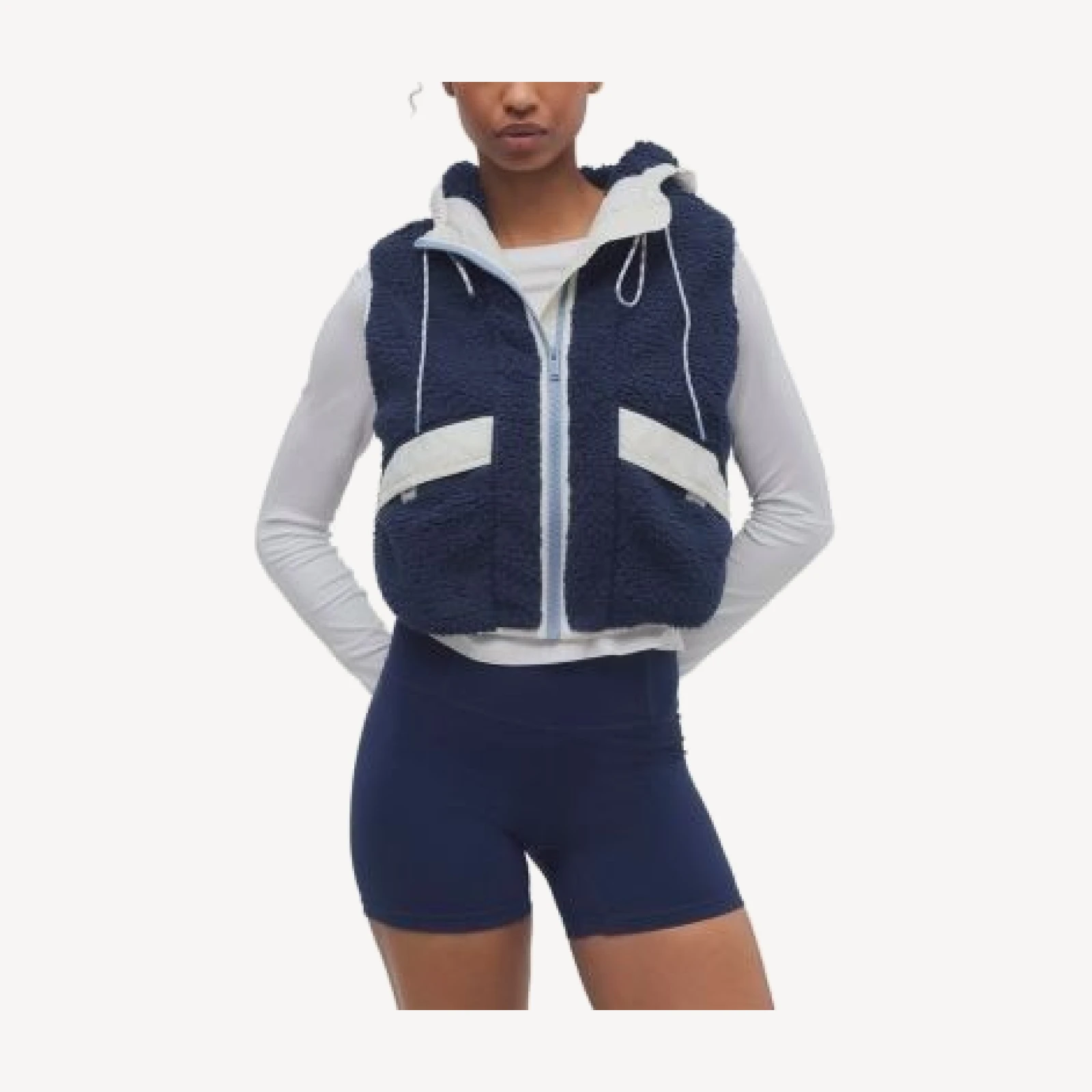 Free People Sky High Fleece Hooded Vest