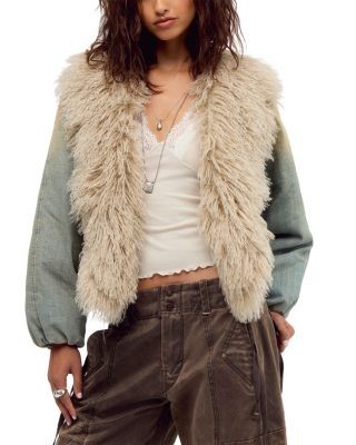 Free People Waterloo Faux Fur Collar Puffer Jacket
