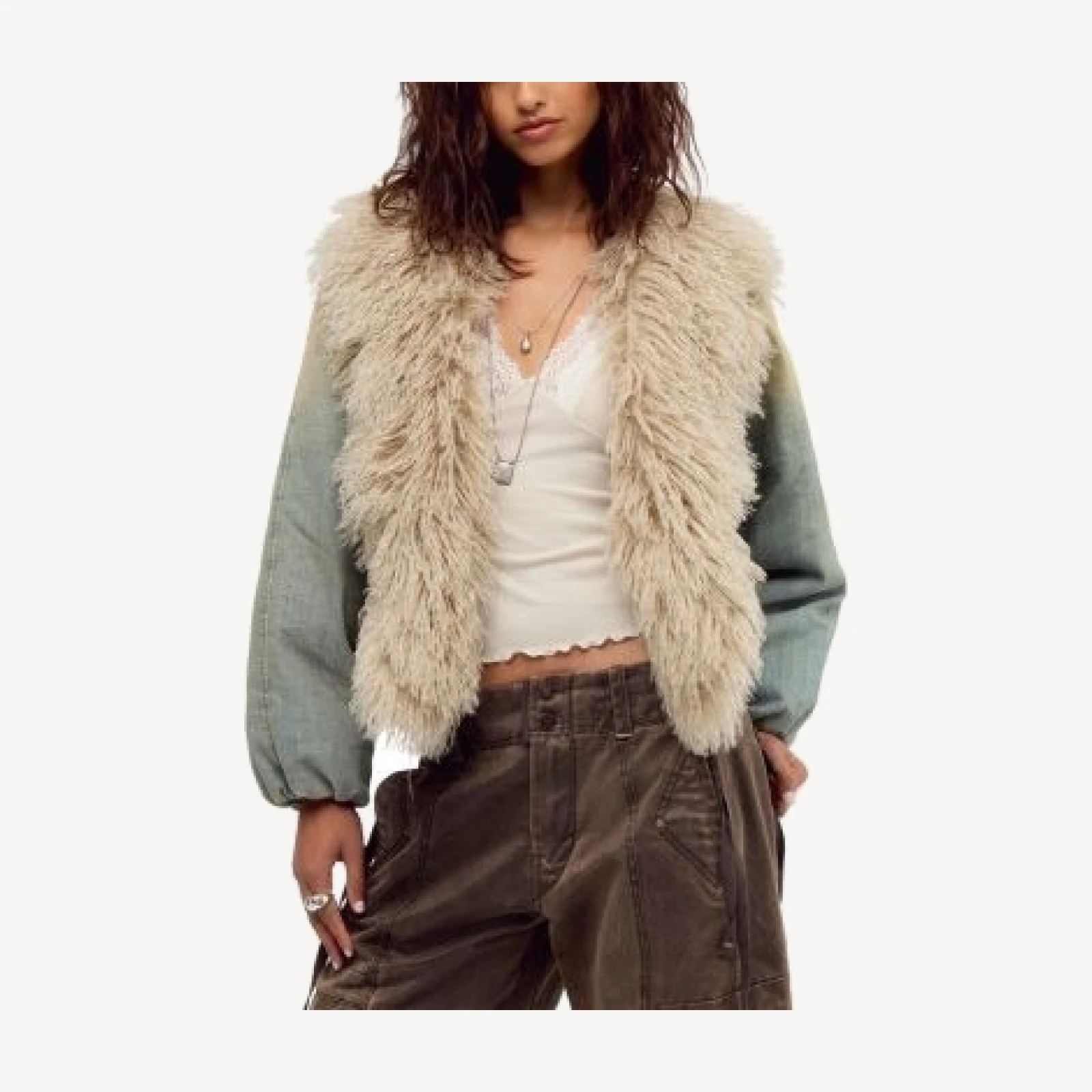 Free People Waterloo Faux Fur Collar Puffer Jacket
