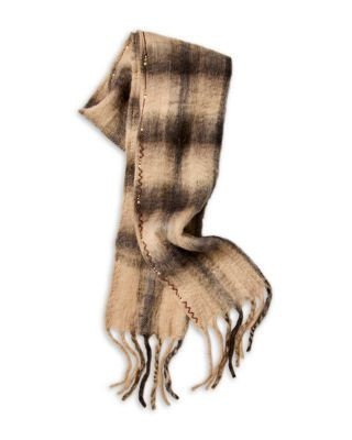 Free People Highland Plaid Skinny Scarf