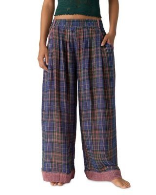 Free People One and Done Cotton Wide Leg Pajama Pants