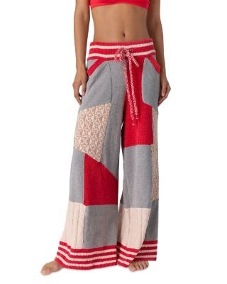 Free People Snow Much Fun Patchwork Drawstring Lounge Pants