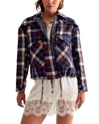 Free People Morant Bay Plaid Zip Front Jacket