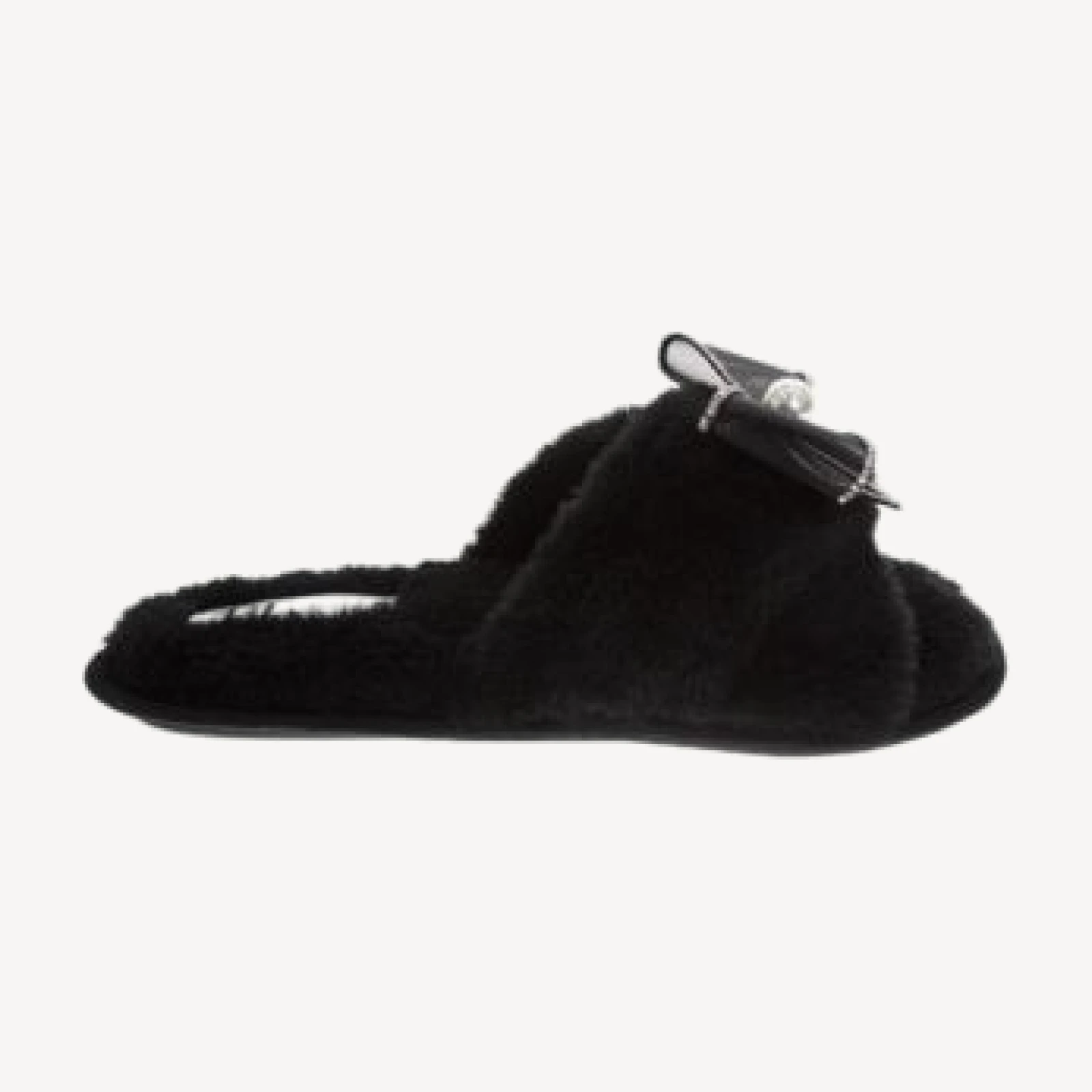 Badgley Mischka Women's Jeweled Faux Fur Slippers