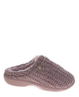 Badgley Mischka Women's Weaved Metal Logo Accent Slippers