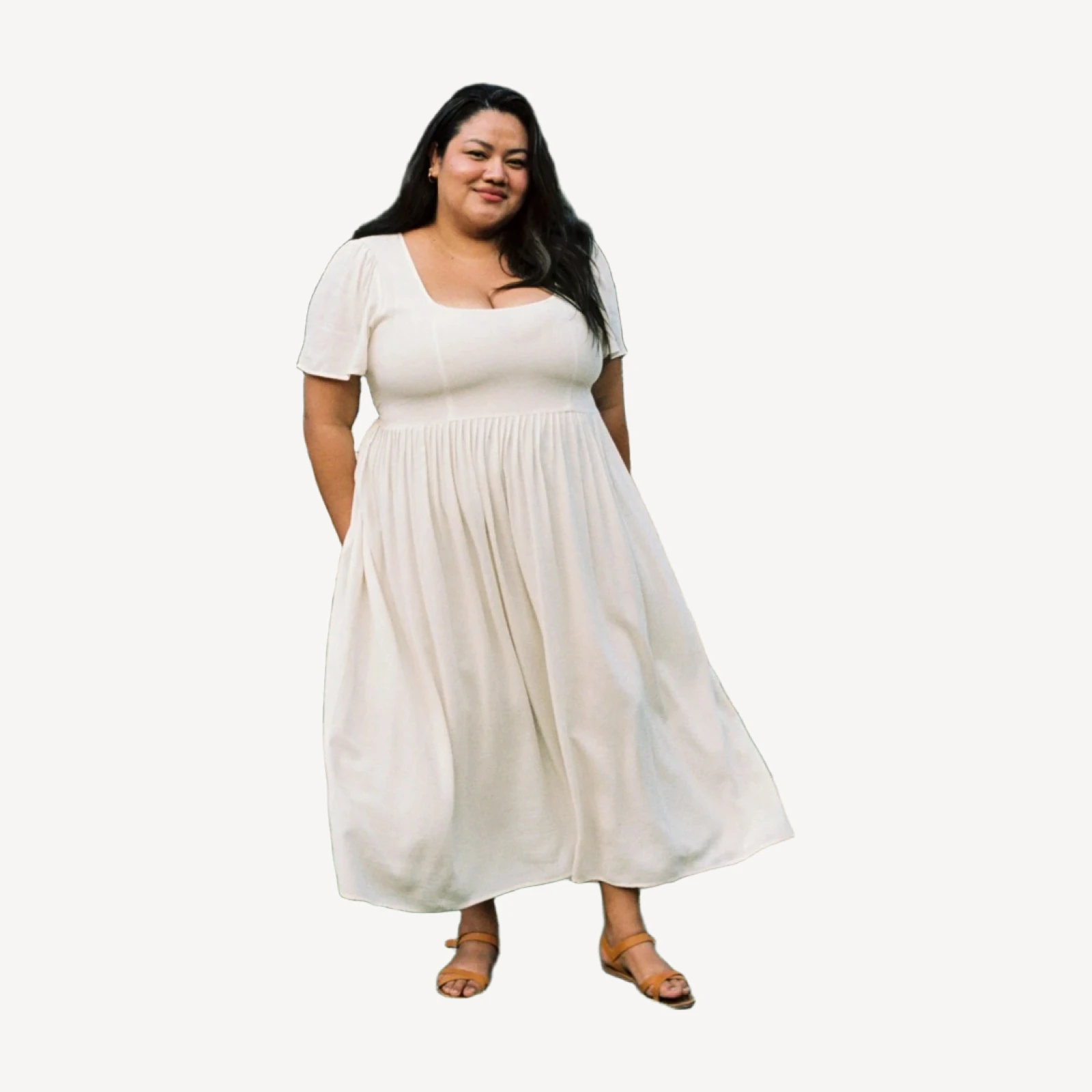 The Scarlet Dress Extended | Eggshell