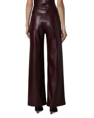 Joe's Jeans The Mia High Rise Faux Leather Wide Leg Pants