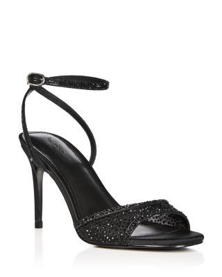 Aqua Women's Naya Embellished Mesh High Heel Sandals - Exclusive